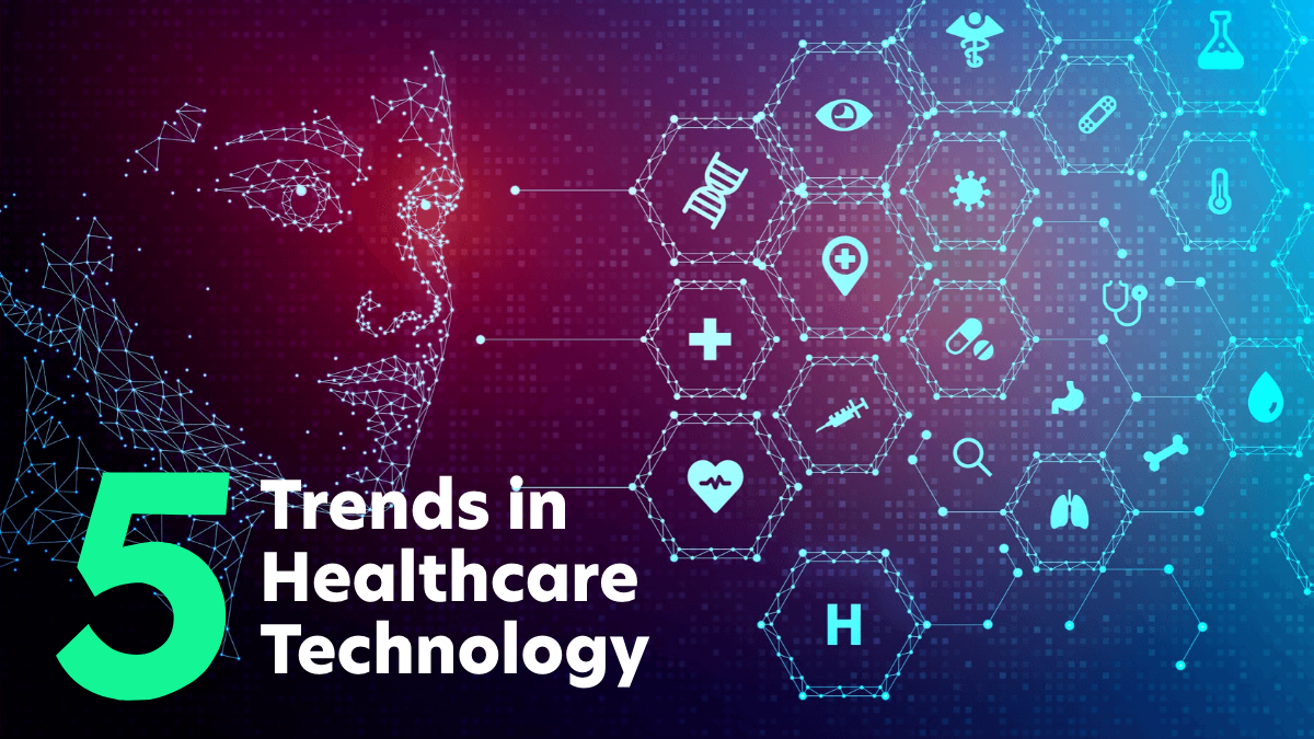 Featured image shows what the blog 5 trends in Healthcare technology is about.